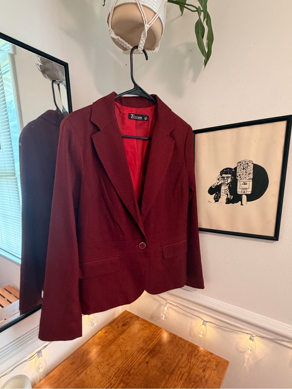 7th Avenue New York Deep Red Blazer